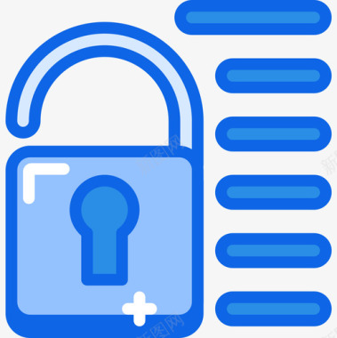 解锁加密4蓝色图标图标