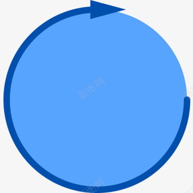 圆形箭头基本16蓝色图标图标