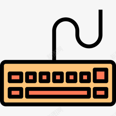 键盘教学键盘文具36线颜色图标图标