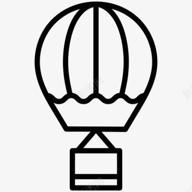 热气球运输工具图标图标