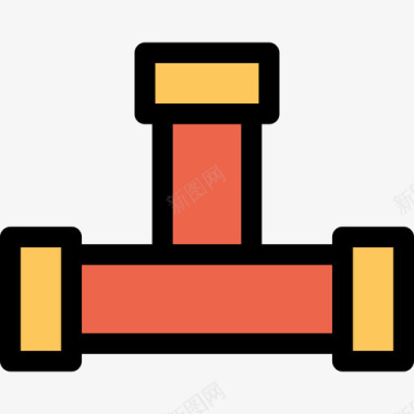 管道施工和工具6线性颜色橙色图标图标