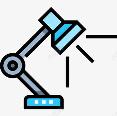 台灯PNG免抠台灯大学31线颜色图标图标