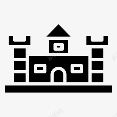 马戏城堡建筑物房子图标图标