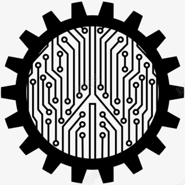 机电一体机电一体化数字电路齿轮图标图标