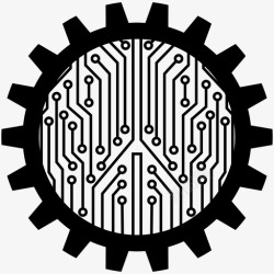 机电一体机电一体化数字电路齿轮图标高清图片