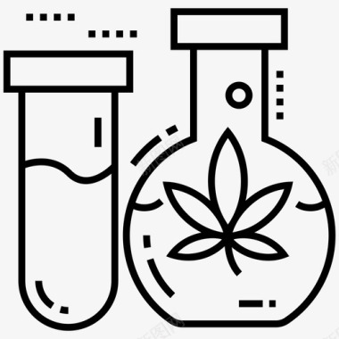 药物研究大麻研究实验室医用大麻图标图标