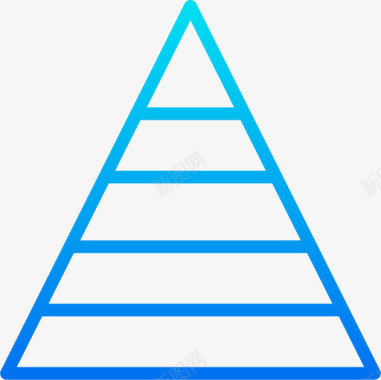 金字塔图图表6渐变图标图标