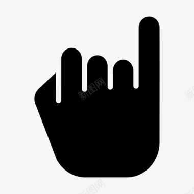 小指发誓手指手势图标图标
