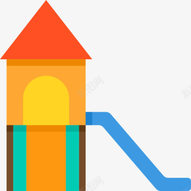攀爬滑梯滑梯游乐场8平坦图标图标
