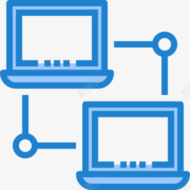 局域网网卡局域网网络和数据库22蓝色图标图标