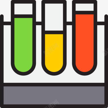 试管药剂试管科学71线性颜色图标图标