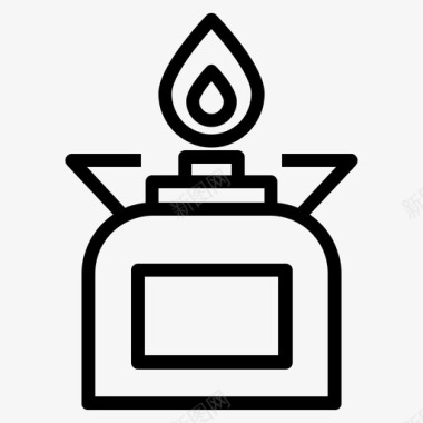 煤气炉子野营煤气图标图标