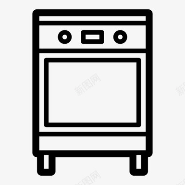 烤箱底柜落地柜组合式厨房图标图标