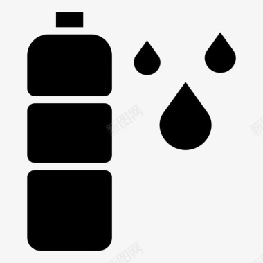 运动器械水瓶子运动图标图标