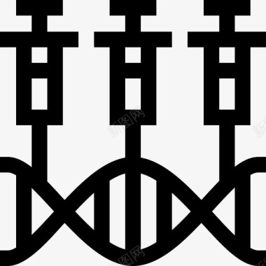 改造海河基因改造生物工程3线性图标图标