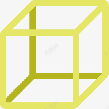 立方体艺术家工作室8线性颜色图标图标