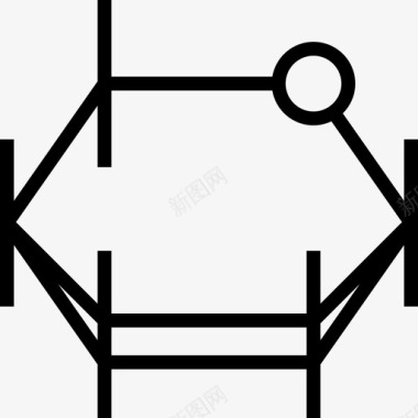 生排骨分子生酮饮食线性图标图标