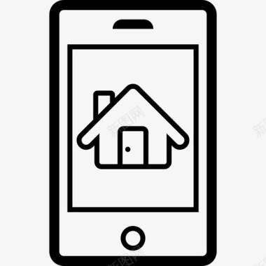 实景楼盘智能手机住宅移动电话图标图标