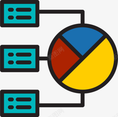 图图表饼图图表7线形颜色图标图标