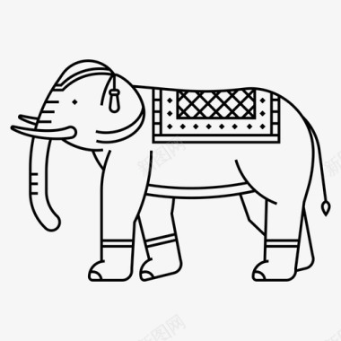 版式设计元素泰国象动物泰国图标图标