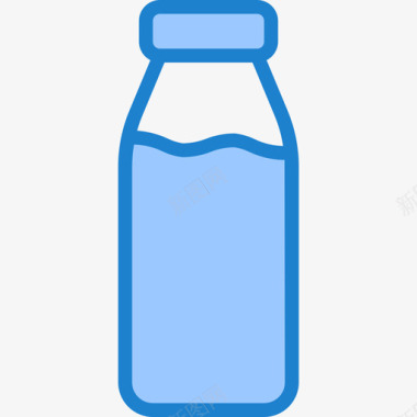 奶瓶咖啡52蓝色图标图标