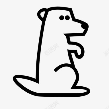 地鼠动物獾图标图标