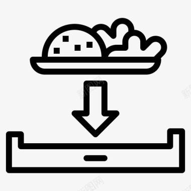 餐盘配料厨房图标图标