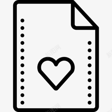 收藏夹文件书签心形图标图标