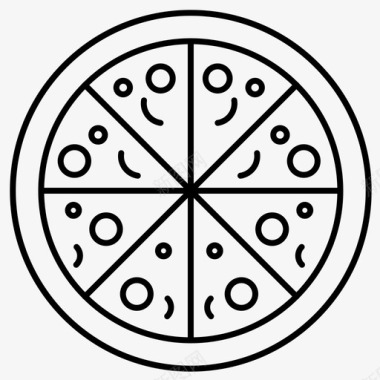 披萨食物美食家图标图标