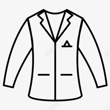 大衣大衣布料服装图标图标