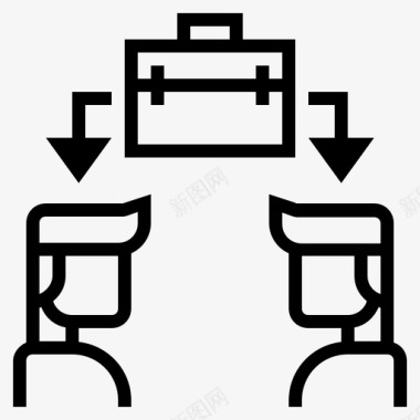 同事商务谈判团队合作图标图标