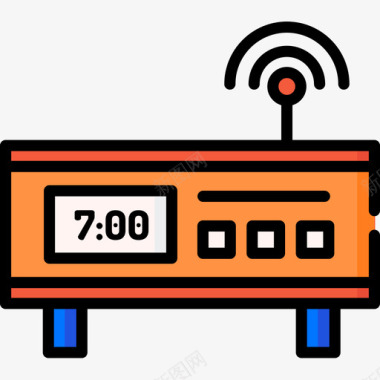闹钟智能家居11线性颜色图标图标
