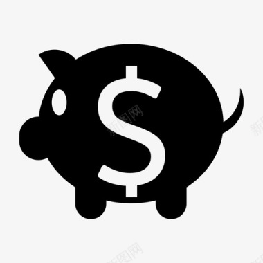 小猪美元投资银行比特币图标图标