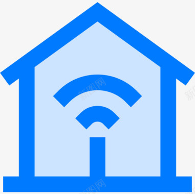 智能住宅电信4蓝色图标图标