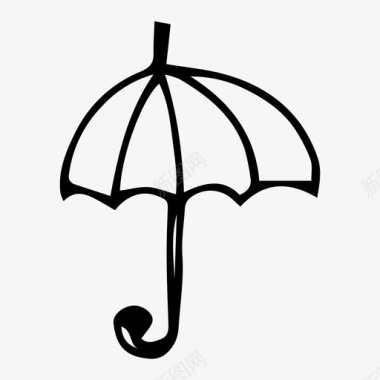 雨伞涂鸦图标图标