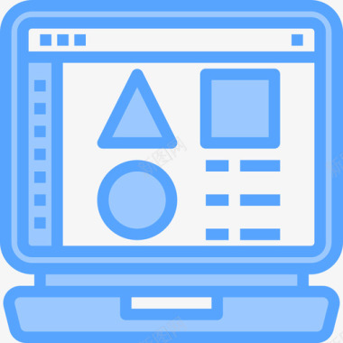 形状笔记本电脑浏览器5蓝色图标图标