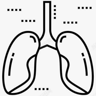 人体骨头肺身体部位人体生物学图标图标