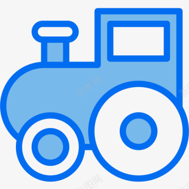 火车玩具8蓝色图标图标