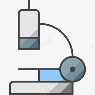 医院设计显微镜医院36线颜色图标图标