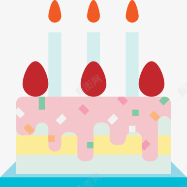 生日蛋糕面包房74扁平图标图标