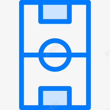 足球场足球9蓝色图标图标