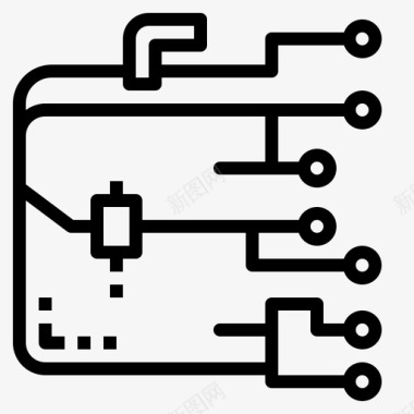 设计数码公文包包商务图标图标