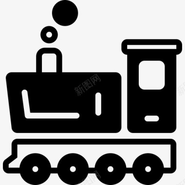 蒸汽机运输复古图标图标