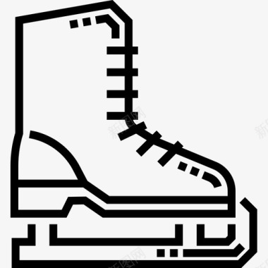 滑冰鞋冬季51直线型图标图标