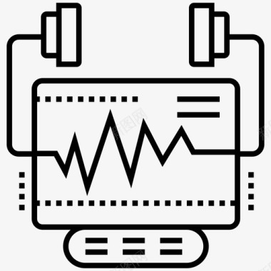 心电图机心血管机心率传感器图标图标
