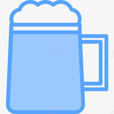 啤酒饮料17蓝色图标图标