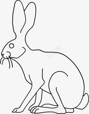 野兔动物哺乳动物图标图标