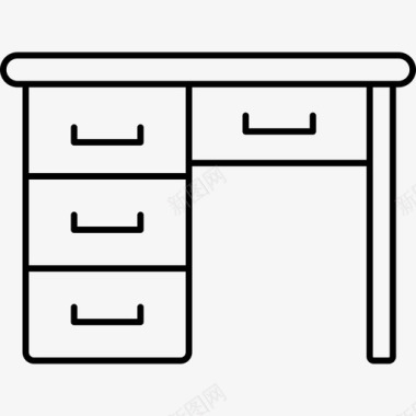 抽屉把手书桌橱柜抽屉图标图标