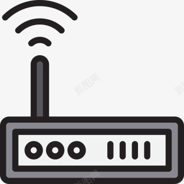 3d数据路由器数据和网络3线颜色图标图标