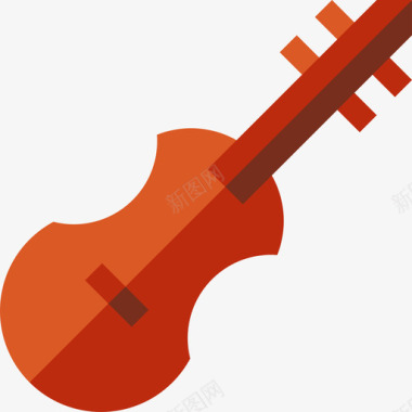 应用程序商店的标志小提琴音乐商店3平面图标图标